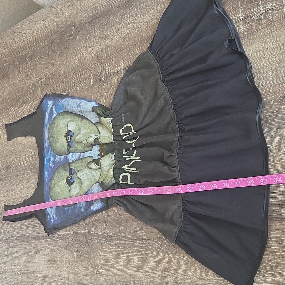1 Of 1 Vintage Pink Floyd Band Graphic Print Concert Tee Upcycled Dress - Picture 7 of 9